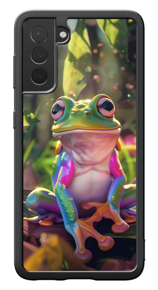 Jeuloth for Samsung Galaxy S21 Plus Case - Colorful Frogs in The Sun Designed Phone Cases - TPU Phone Cases - Drop Protection
