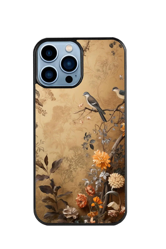 Jeuloth for iPhone 13 Pro Max (6.7 inch) Case - Vintage Flowers and Birds Designed Phone Cases - TPU Phone Cases - Drop Protection